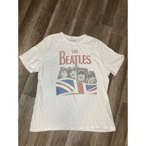 The Beatles White and Red Graphic Tee